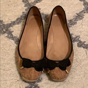 Kate Spade Cork Bow Flats